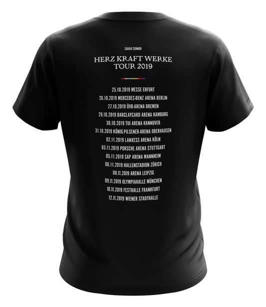 Sarah Connor Unisex Shirt Herz Kraft Werke Tour Schwarz